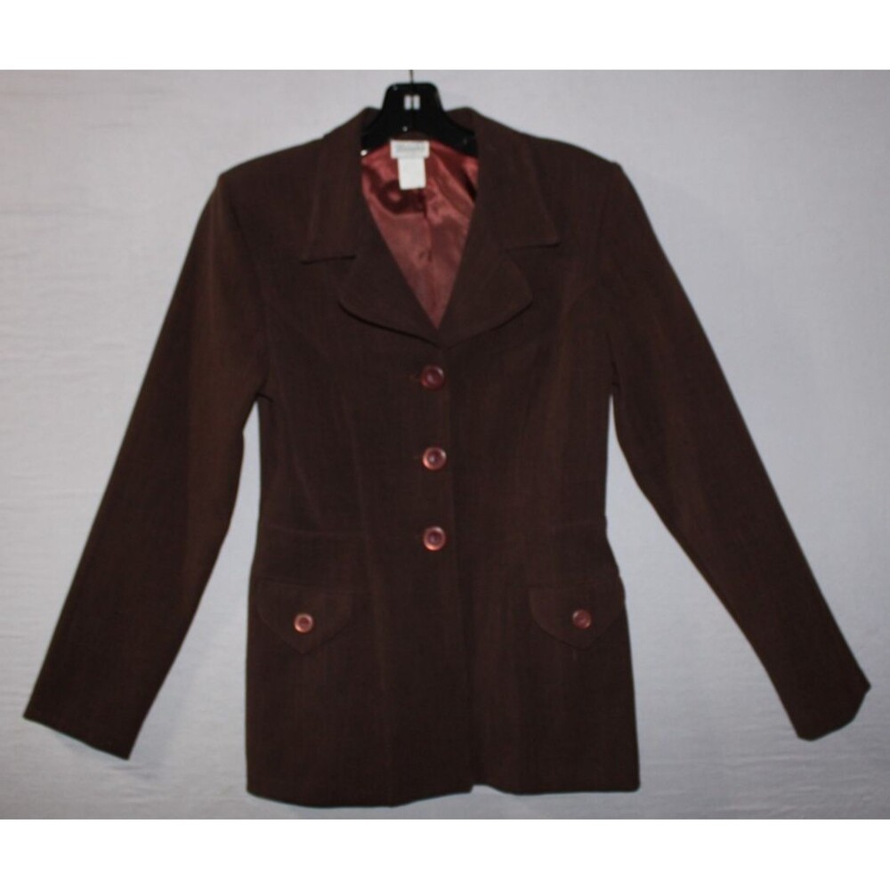 Vintage Brenda Blazer Jacket Women Size S Red Burgundy Made in USA